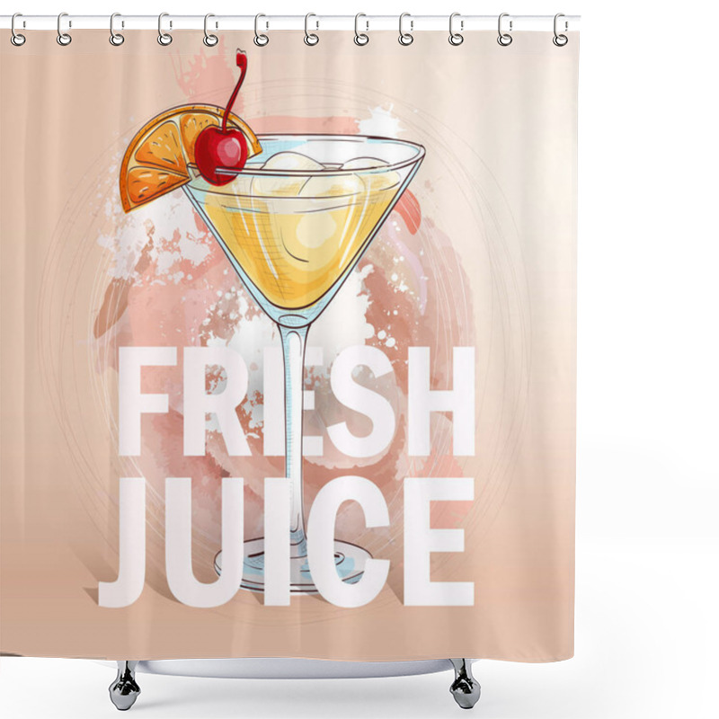 Personality  Summer Fresh Juice Cocktail Shower Curtains