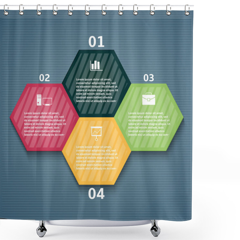 Personality  Infographic Elements, Vector Illustration Shower Curtains