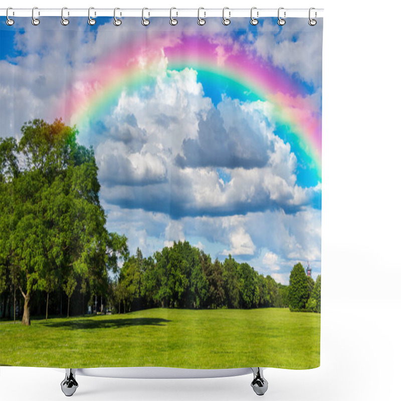 Personality  Bright Rainbow In Sky Shower Curtains