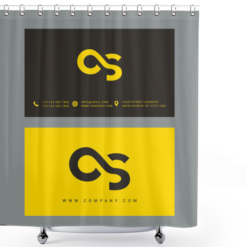 Personality  C And S Letters Logo Shower Curtains