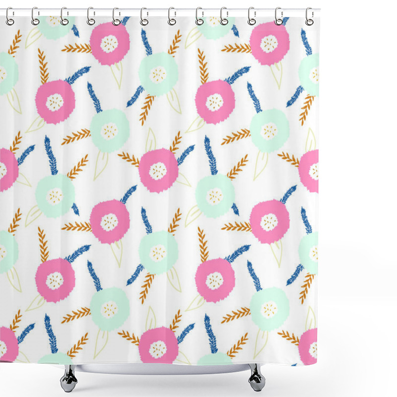 Personality  Set Of  Floral Seamless Pattern Shower Curtains