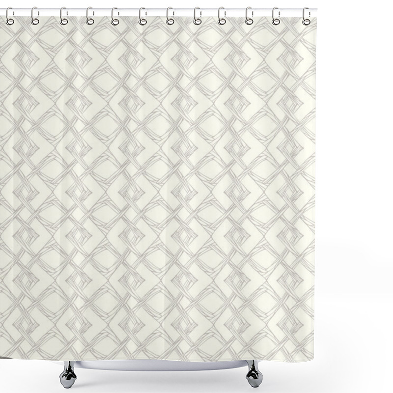 Personality  Seamless Pattern With Abstract Squares Geometric Ornament Shower Curtains