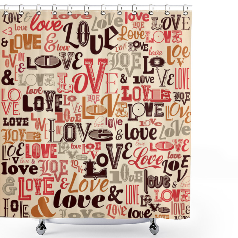 Personality  Love Background Design Shower Curtains