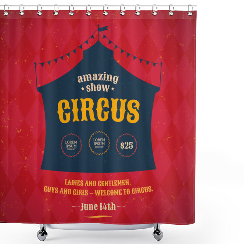 Personality  Circus Poster Shower Curtains