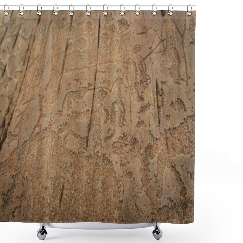 Personality  Petroglyphs, Altai, Kalbak-Tash Shower Curtains