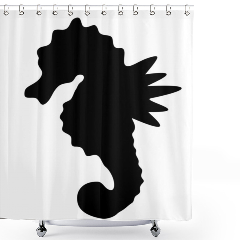 Personality  Sea-horse Silhouette Shower Curtains