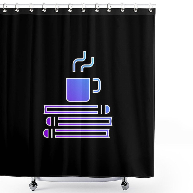 Personality  Break Time Blue Gradient Vector Icon Shower Curtains