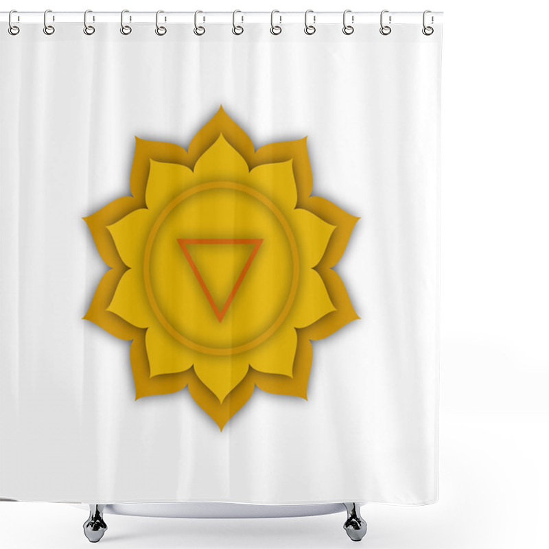 Personality  The Image Of The Heart Chakra, Vector Illustration Shower Curtains