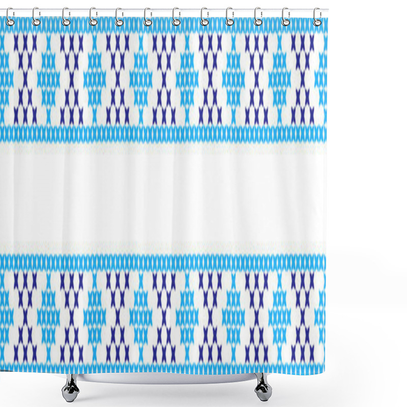 Personality  Embroidered Pattern On Transparent Background Shower Curtains