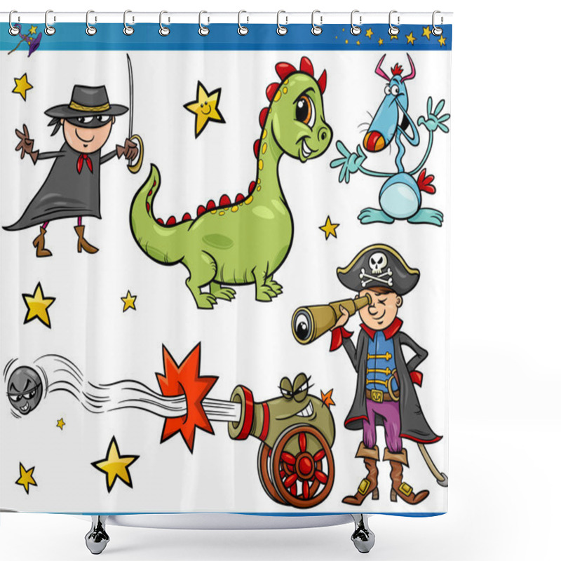 Personality  Cartoon Fantasy Characters Set Shower Curtains