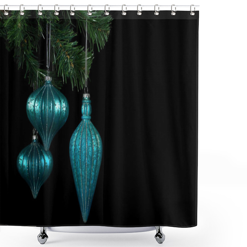 Personality  Hanging Holiday Ornaments Shower Curtains