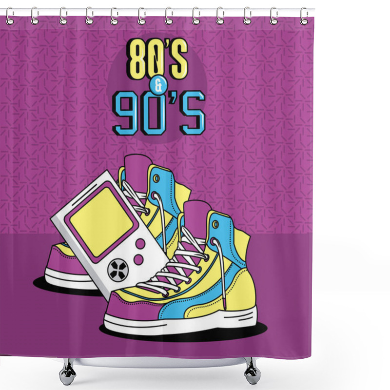 Personality  Eighties And Nineties Style Shower Curtains