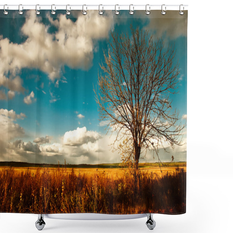 Personality  Fall Season Tree Shower Curtains