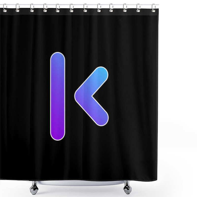 Personality  Arrow Button To Begin Blue Gradient Vector Icon Shower Curtains