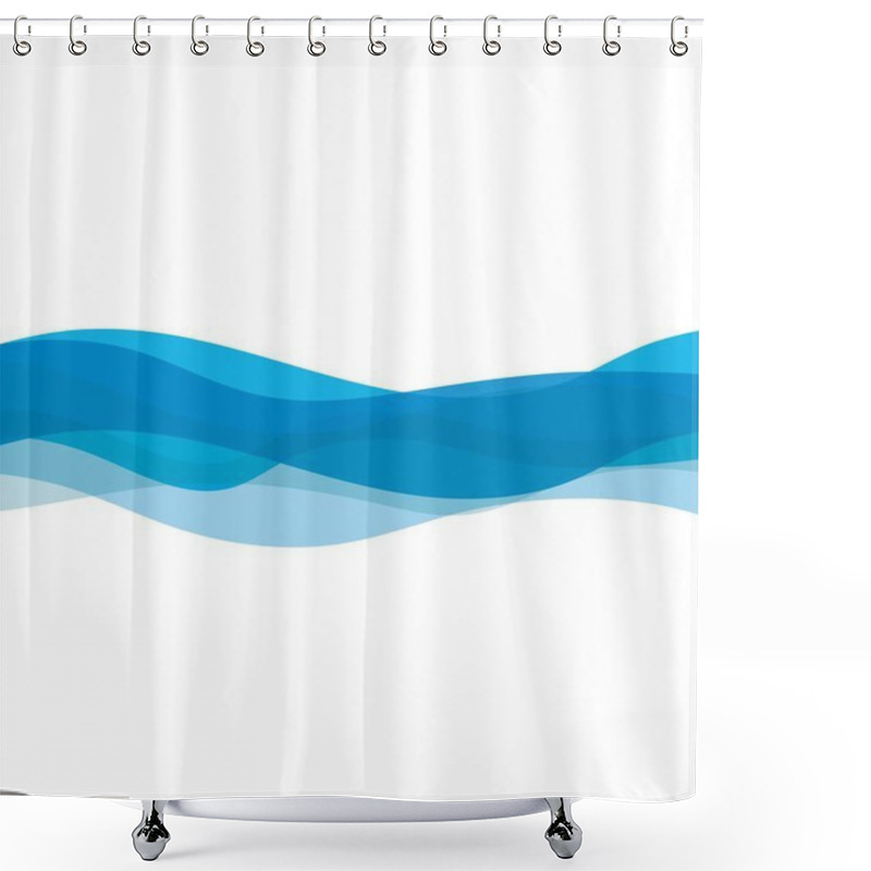 Personality  Abstract Water Wave Design Background Shower Curtains