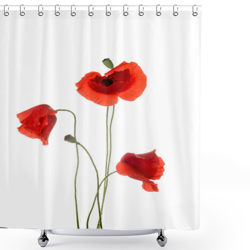 Personality  Poppy Flowers Shower Curtains