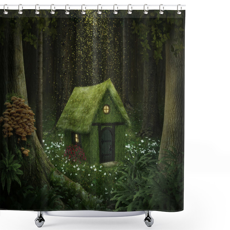 Personality  Fantasy House Of Moss Shower Curtains