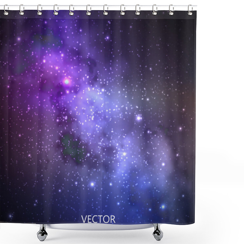 Personality  Background With Night Sky And Stars Shower Curtains