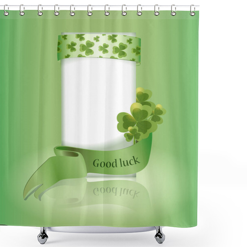 Personality  Vector Greeting Card - Good Luck Shower Curtains