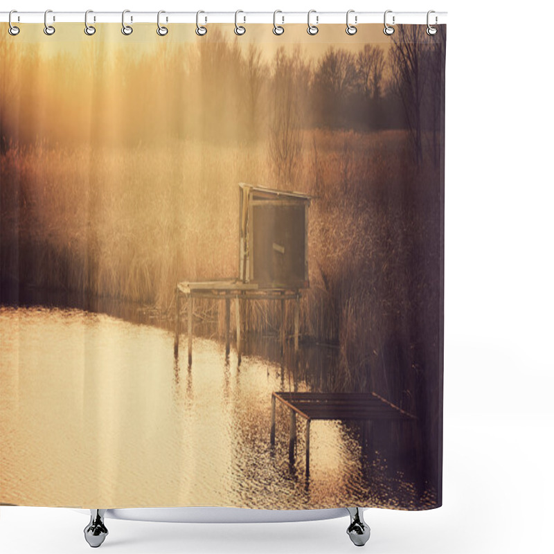 Personality  Lake Shower Curtains