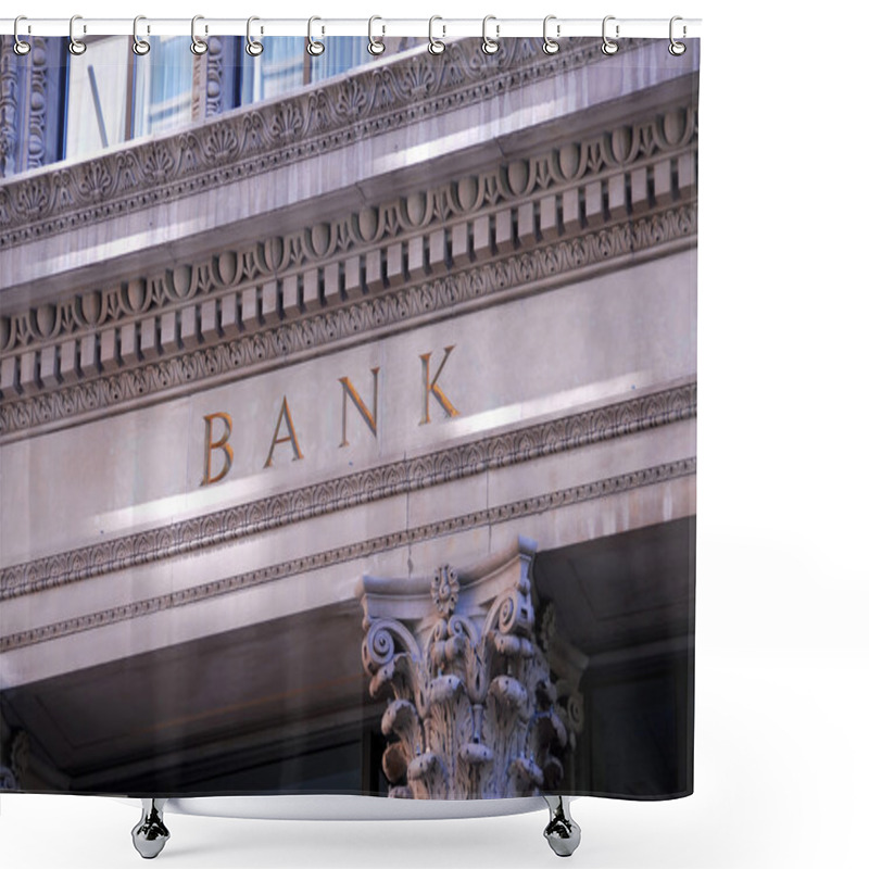 Personality  Bank Building Shower Curtains