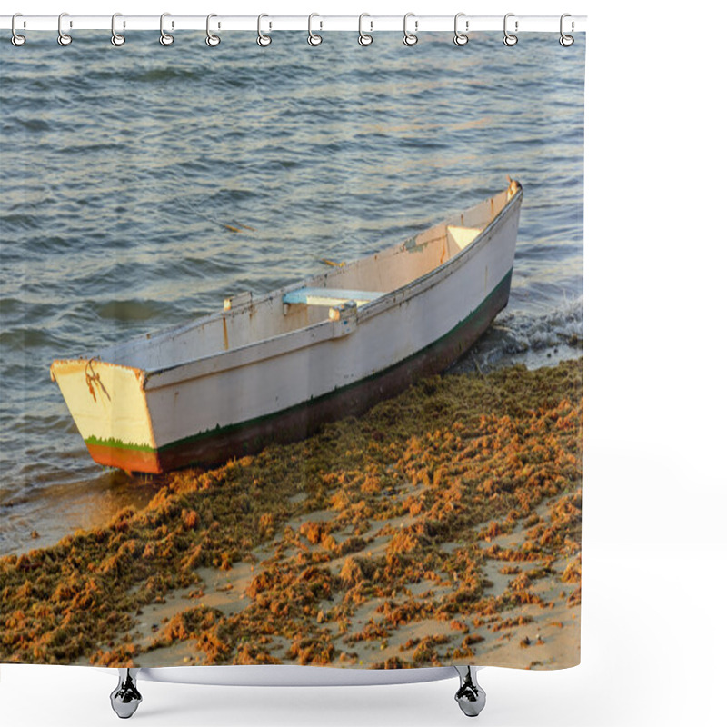 Personality  Old Wood Fishing Boat  Shower Curtains