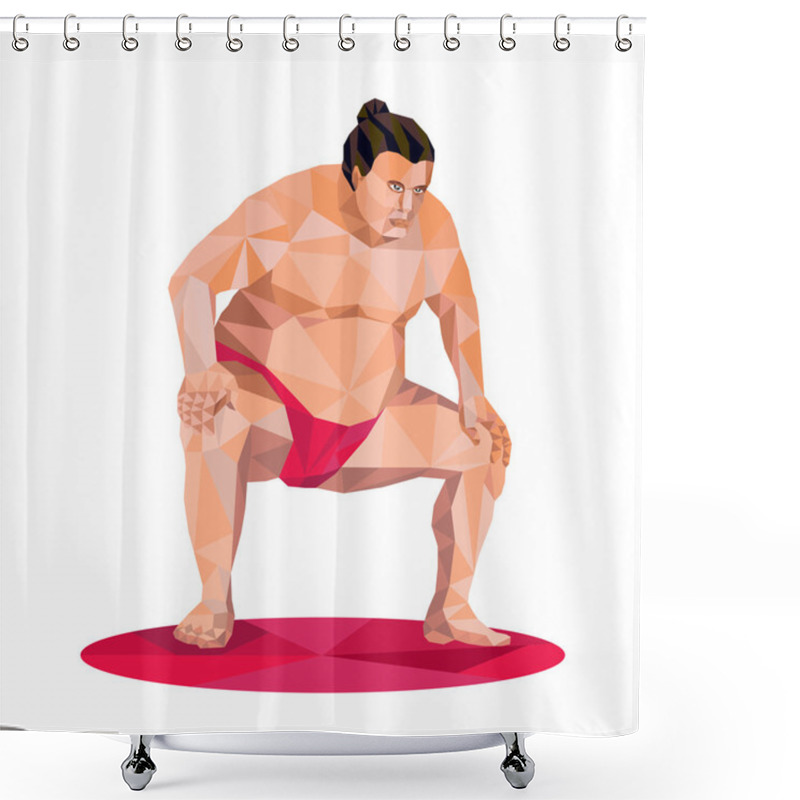 Personality  Japanese Sumo Wrestler Shower Curtains