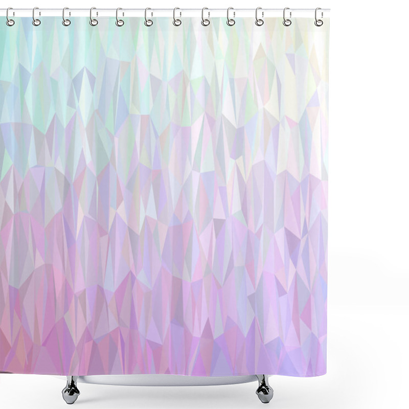 Personality  Geometric Abstract Chaotic Triangle Background - Mosaic Vector Graphic Design From Colored Triangles Shower Curtains