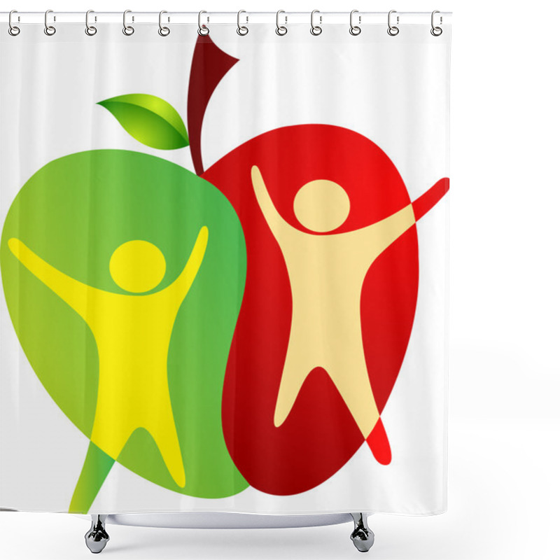 Personality  Active Apple Logo Shower Curtains