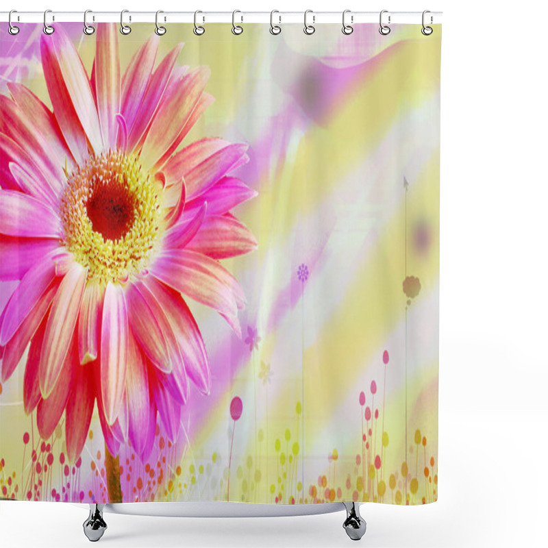 Personality  Flower Background Shower Curtains