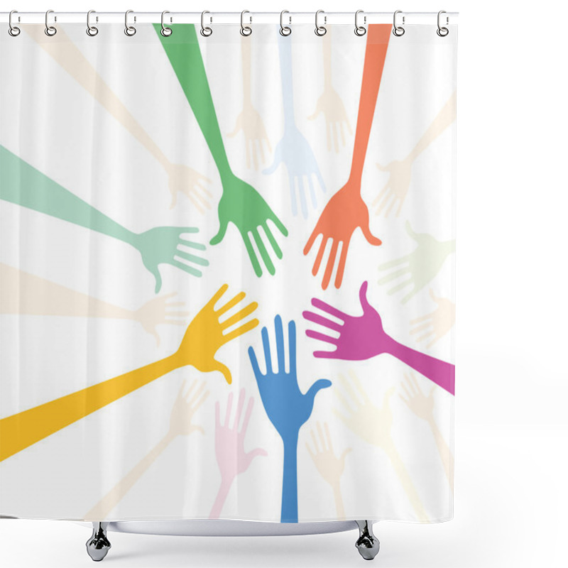 Personality  Hands Shower Curtains