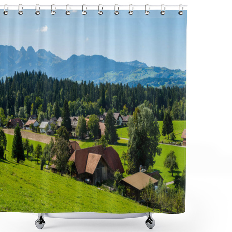 Personality  Incredible Swiss Village And Nature, Oozing Greenery, Rivers And Cows Shower Curtains