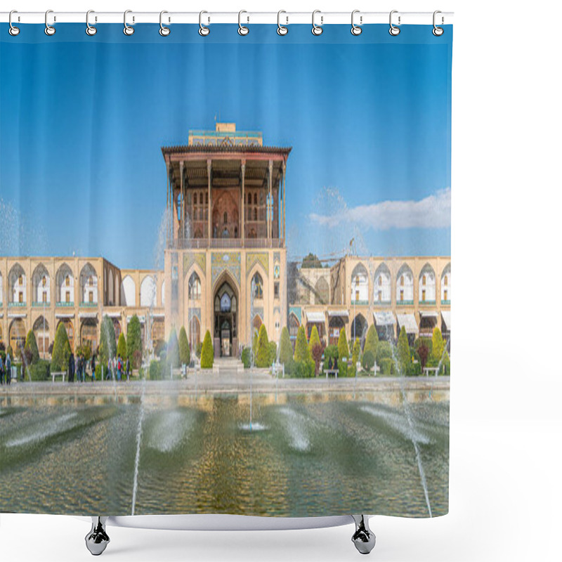 Personality  Isfahan, Iran - May 2019: Aali Qapu Palace In Isfahan Naqsh-e Jahan Square Shower Curtains