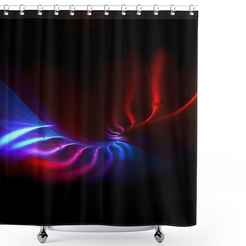 Personality  Plasma Fractal Layout Shower Curtains