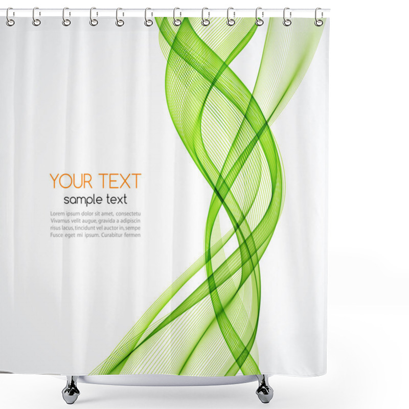 Personality  Abstract Curved Lines Background. Template Brochure Design Shower Curtains