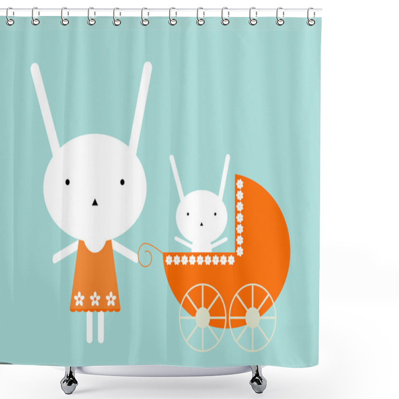 Personality  Bunny Baby Shower Curtains