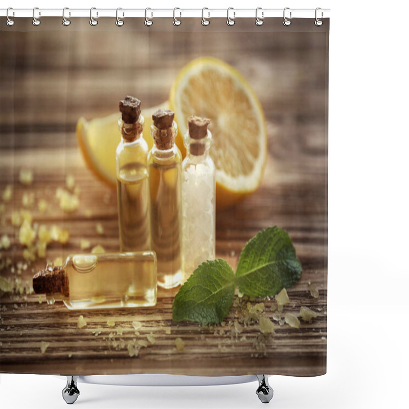 Personality  Lemon Essential Oils Shower Curtains