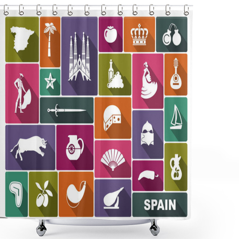 Personality  Traditional Symbols Of Spain Shower Curtains