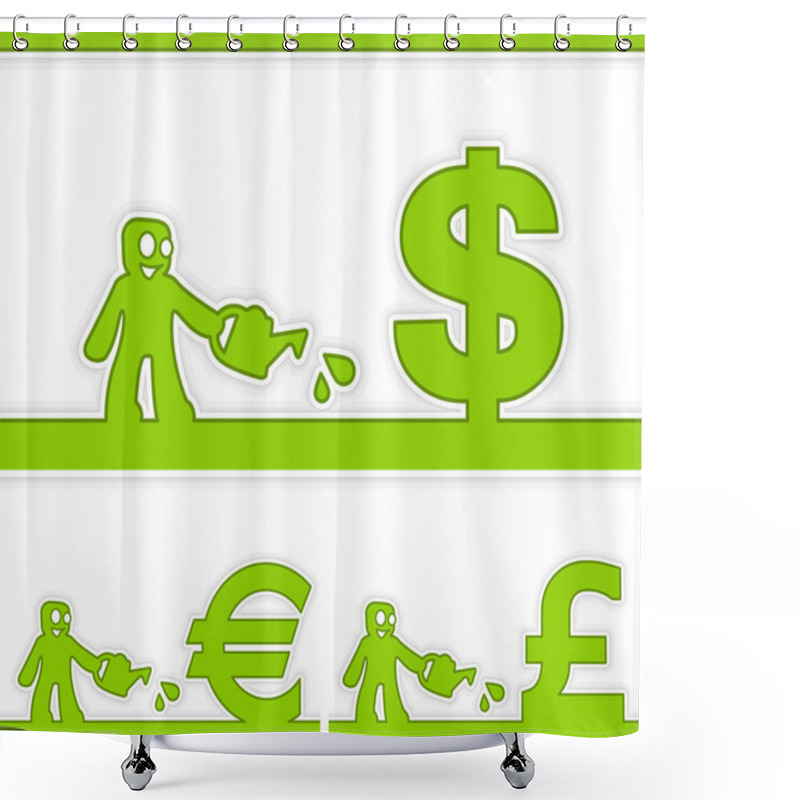 Personality  Human And Money Signs Shower Curtains