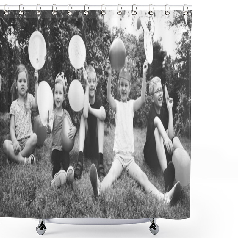 Personality  Kids Celebrating Birthday Shower Curtains