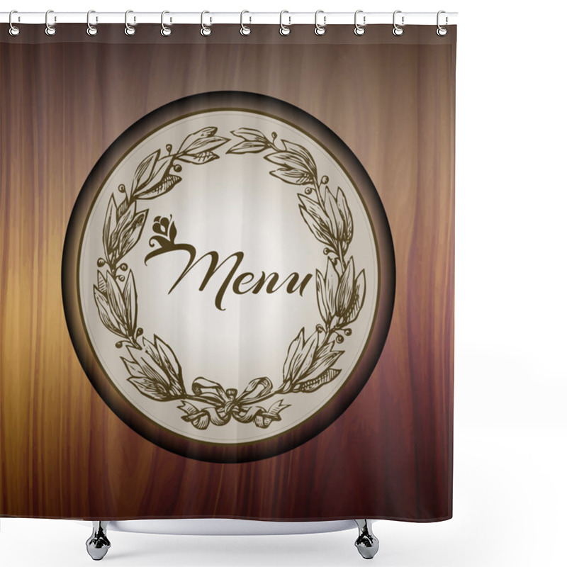 Personality  Restaurant Menu Design Card Shower Curtains