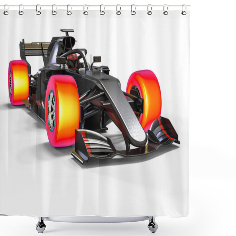 Personality  3D Render Image Of A Front Of A Race Car Representing Car Development  Shower Curtains