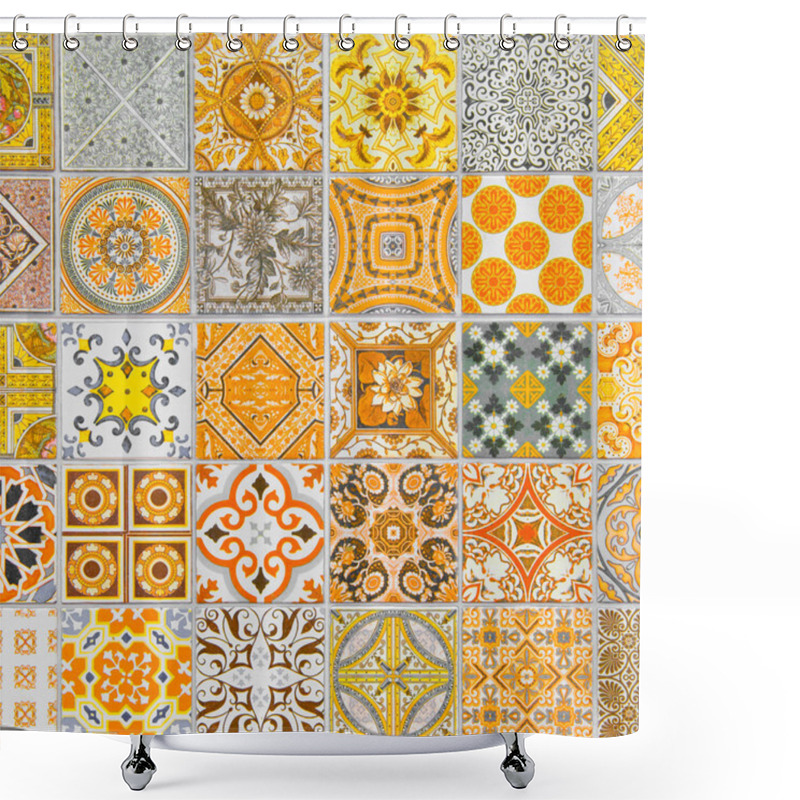 Personality  Ceramic Tiles Patterns Shower Curtains