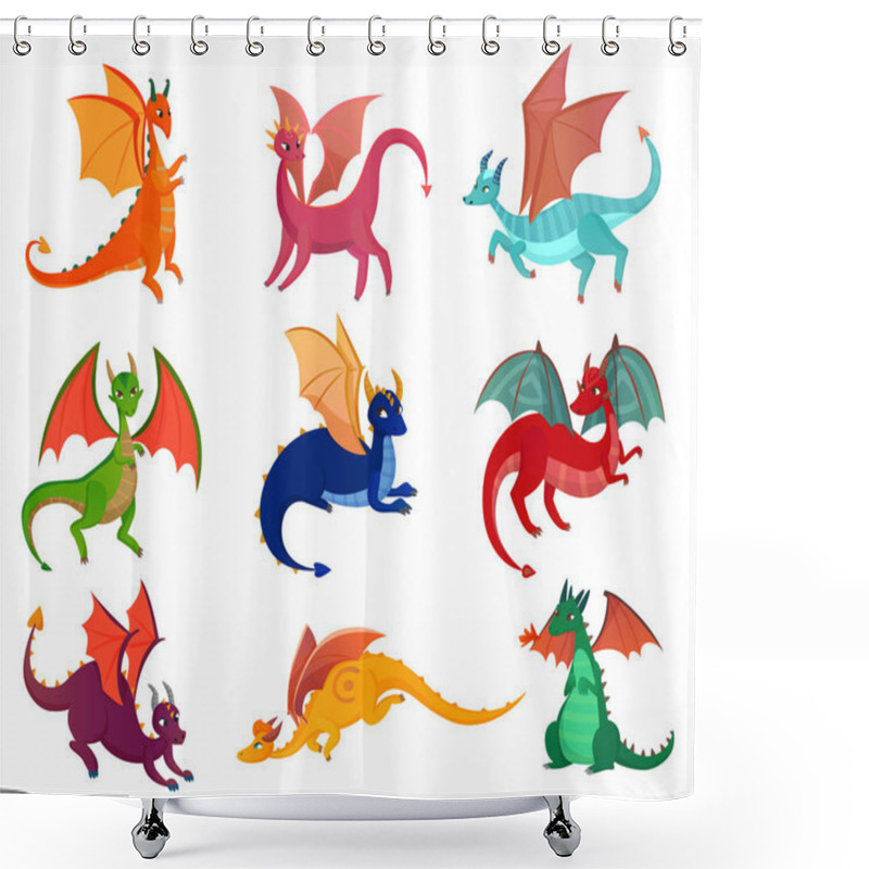 Personality  Cute Fairy Dragons Set Shower Curtains