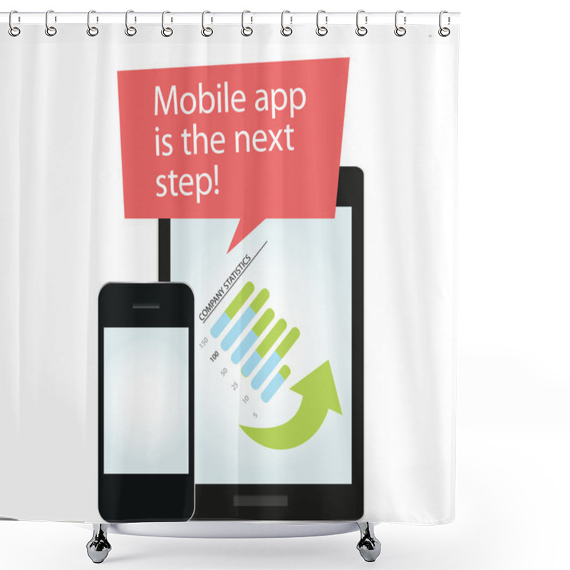 Personality  Mobile App Is The Next Step! Shower Curtains