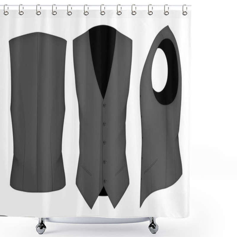 Personality  Men Waistcoat For Business Men Shower Curtains