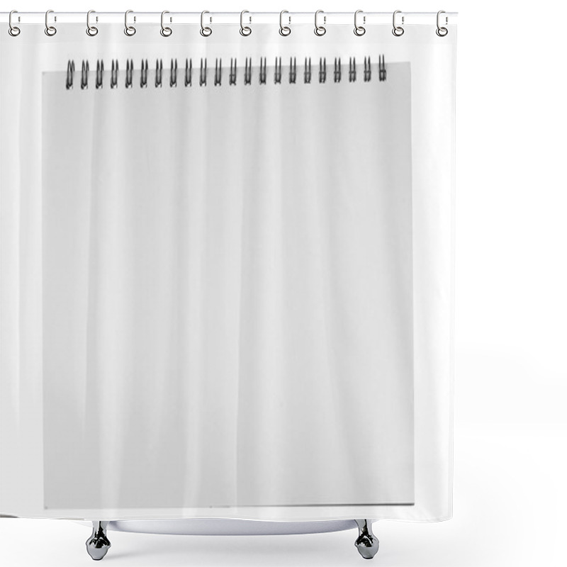 Personality  Blank White Notebook Shower Curtains