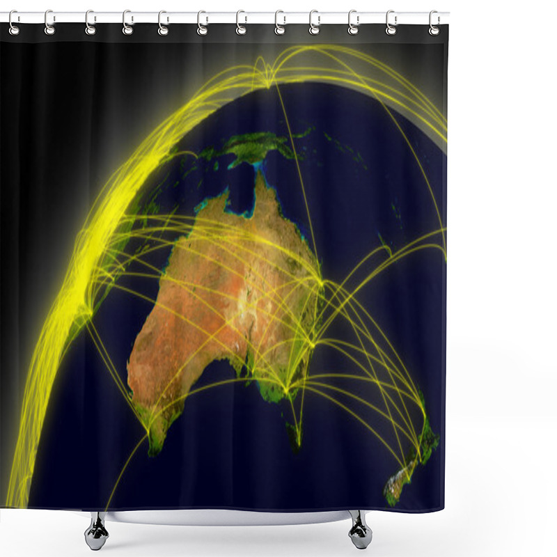 Personality  Australia Connections Shower Curtains