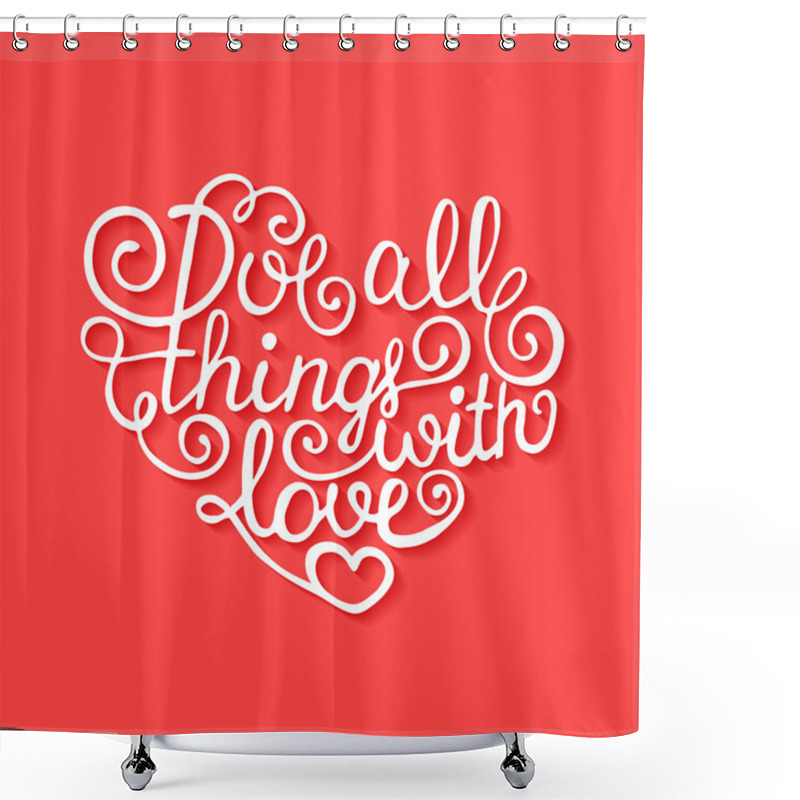 Personality  Card With Hand Drawn Typography Design Element For Greeting Cards, Posters And Print. Shower Curtains