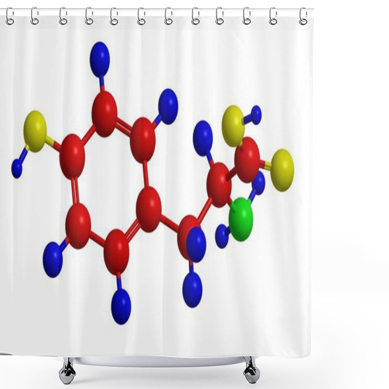 Personality  Molecular Structure Of Tyrosine Shower Curtains